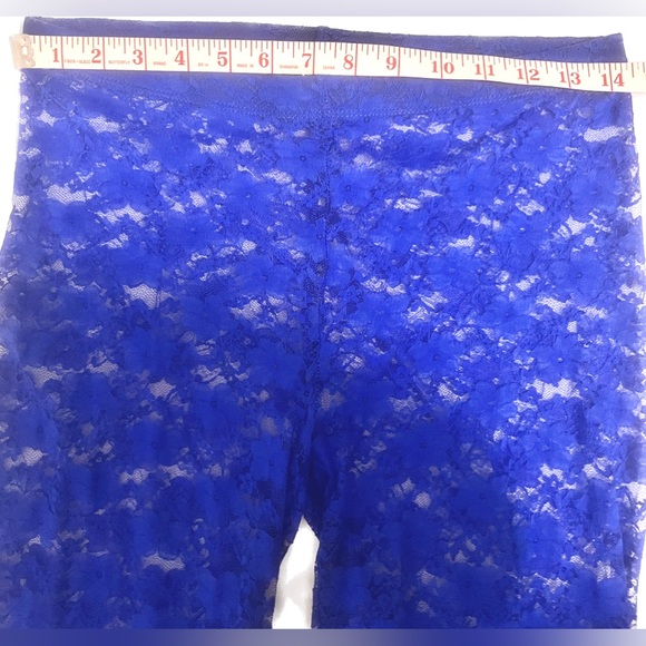 Very Sexy Lacey Blue Leggings, Large, Forever 21, Good Preowned Condition - Picture 4 of 5